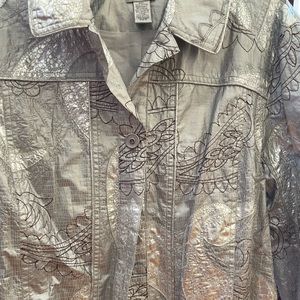 Chico’s metallic women’s jacket size 3